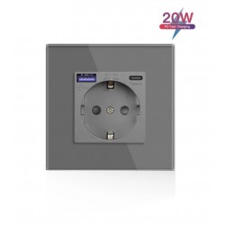 Priza Simpla + USB-A +...